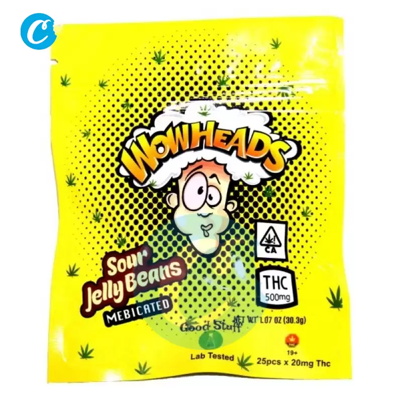 THC Wowheads Sour Jelly Beans 500MG